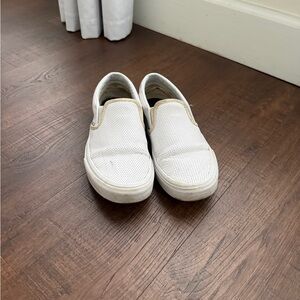 **SOLD** Vans White Slip-On Shoes